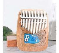 Handmade 3D Mibra 17-Key Kalimba African Peach Wood Thumb Piano Engraving Micro Landscape Decorations (Color : D, Size : 17-Key)