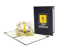 Handmade 3D Paper Greeting Card Delicate 3D Greeting Card for Couple Celebrating Anniversary of Wedded Pleasure Anniversary Popup Card