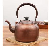 Handmade 3L Solid Copper Teapot - Thick Hammered Kettle for Gas Stovetop - Elegant Pure Copper Tea Pot for Brewing and Serving - Perfect for Tea Lovers