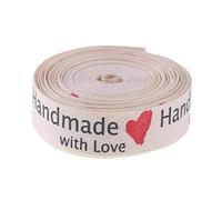 Handmade 5 10 Yards Cotton Love Ribbon Clothing Tape Label DIY Handmade Bowknot Sewing Accessories Home Decoration 15mm Width