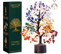 Handmade 7 Chakra Tree of Life Bonsai | Positive Energy & Good Luck Crystal Décor for Home, Office | Meaningful