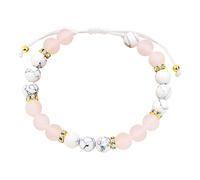 Handmade 8mm Stone Bead and cubic zirconia stone Braided Rope Bracelet for WomenGirls, Adjustable Bracelet for mothers sisters best friends wives colleagues classmates Best Friend Bracelet Gift Y3703