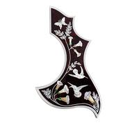 Handmade Abalone Shell Pickguard for Gibson Hummingbird, 2MM Thick Inlay Scratch Plate, Self-Adhesive, Universal Fit for 43 Inch Acoustic Guitars