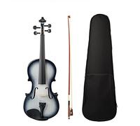 Handmade Acoustic Violin Set Basswood&Maple& Brazil Round Timber& Alloy Material for Students Adults Beginners Beginner Violin(White)