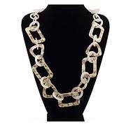 Handmade Acrylic Chunky Necklace for Women Long Boho Wrapping Link Chain Lightweight Multicolor Necklace Fashion Jewelry s brown