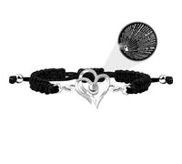 Handmade Adjustable 100 Languages I Love You Projection Charm Heart Bracelet and Necklace Dual-use Jewelry I Love You Heart Bracelet for Women Girls Mom Grandma, Extra Necklace Chain Provided
