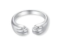 Handmade Adjustable Paw Print Cat Ring, 925 Sterling Silver, Open Adjustable, Gift for Pet Lovers