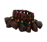 Handmade African Shell Rattle Bracelet, Natural Dola Nut Ankle Percussion Instrument for Drumming Dance Music Education, Wooden Beads 48-78mm