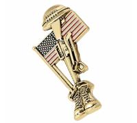 Handmade Alloy Soldier Memorial Pin, Lapel or Hat Pins, Military Veteran Remembrance Badge, Patriotic Flag Brooch (1pc)