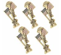 Handmade Alloy Soldier Memorial Pin, Lapel or Hat Pins, Military Veteran Remembrance Badge, Patriotic Flag Brooch (5pcs)