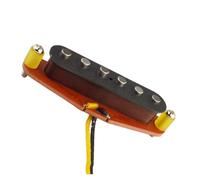 Handmade Alnico 5 Electric Guitar With Single Coil Plain Finish SSS Pickup And Red Fiber Base Professional electric pickup(Middle)