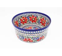 Handmade and Hand Painted Unikat Art Polish Pottery Danish Casserole Dish (1.6l) Imogen Pattern