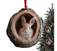 Handmade Animal Christmas Ornaments Christmas Tree Animals Print 2d Acrylic Ornaments Christmas Tree Decorations For Animal Lovers Raccoon Owl Squirrel Hedgehog Bunny Bird Wildlife Ornaments For Home