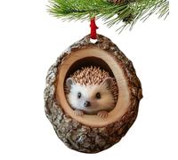 Handmade Animal Christmas Ornaments Christmas Tree Animals Print 2d Acrylic Ornaments Christmas Tree Decorations For Animal Lovers Raccoon Owl Squirrel Hedgehog Bunny Bird Wildlife Ornaments For Home