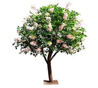 Handmade Artificial Begonia Tree, Lifelike Floral Decor with Sturdy Iron Base and Solid Wood Branches, Ideal for Restaurant, Mall, and Home Decoration