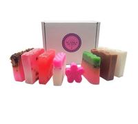 HANDMADE ARTISAN NATURAL SOAP SELECTION BOX - 7 HANDCRAFTED SOAP SLICES 'ESCAPE' ARTISANAL SOAPS GIFT BY BUMBLEDUKES 730G. CRUELTY FREE - VEGAN - FACE - HAND AND BODY - ALL SKIN TYPES