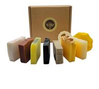 HANDMADE ARTISAN NATURAL SOAP SELECTION GIFT BOX - 'BLISS' - 8 HANDCRAFTED SOAP SLICES BY BUMBLEDUKES. 830G. CRUELTY-FREE - VEGAN - FACE, HAND AND BODY NATURAL SOAPS GIFT - ALL SKIN TYPES