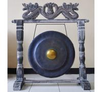 Handmade Bali Gong With Stand - 50Cm Black Sound Healing Decor