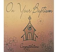 Handmade Baptism Card, Silver Church, Code WB102