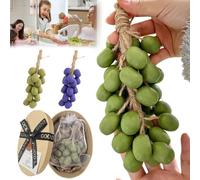 Handmade Bar Soap, Grape Soap on a Rope, Natural Cold Process Grape Bunch Design, 150g Plant-Based Soapp for Bath and Hand Wash, Gift for Men and Women (Green)