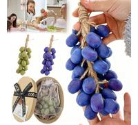 Handmade Bar Soap, Grape Soap on a Rope, Natural Cold Process Grape Bunch Design, 150g Plant-Based Soapp for Bath and Hand Wash, Gift for Men and Women (Purple)