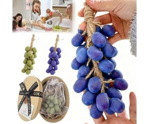 Handmade Bar Soap, Grape Soap on a Rope, Natural Cold Process Grape Bunch Design, 150g Plant-Based Soapp for Bath and Hand Wash, Gift for Men and Women (Purple)