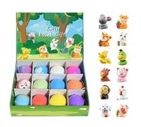Handmade Bath Bombs for Kids - 12 Pieces Funny Bath Bombs with Toys Inside | Colorful Bubble Bathes Salt Balls with Hidden Animal Toys, Christmas Easter Present for Kids (B)