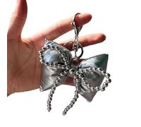 Handmade Beaded Bowknot Keychain Fashionable Bag And Phone Jewelry Fashion Pendant For Women Everyday Carrying Women Purse Charm