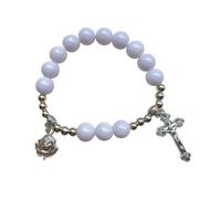 Handmade Beaded Bracelet with Glass Beads & Colorful Pendant - Adjustable Spiritual Jewelry for Prayer, Meditation, Everyday Wear - Gift for Believers, Yoga Practitioners,