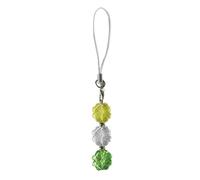 Handmade Beaded Phone Chain Crystal Four Leaf Clovers Cellphone Charm Colorful Keyring Pendant Bag Accessory
