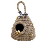 Handmade Beehive Pendant - Hand Woven Bee Hive Ornaments - Decorative Honey Bee Figurine for Farmhouses Home Desktop Shelves Kitchen )