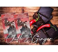 Handmade Belgian 56% Dark Chocolate Bar with Mexican Chilli & Ginger - 100g, Gourmet Spiced Chocolate, Artisan Vegan Gift