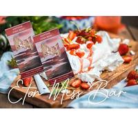 Handmade Belgian White Chocolate Eton Mess Bar with Strawberry & Meringue - 100g, Gourmet Dessert Chocolate, Artisan Gift, Small Batch