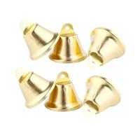 Handmade Bell Accessory Christmas Tree Mini Jingle Bells Gold Decorations | Metal 20pcs Set, for PET Collar Use, Location Tracking and Easy Attachment, Golden Finish