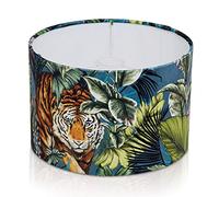Handmade Bengal Tiger Jungle Twilight Velvet Feel LAMPSHADE Table LAMP/Ceiling Pendant/FLOORLAMP (14''(35cm) Ceiling)