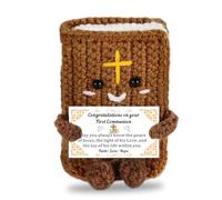 Handmade Bible Religious Crochet Doll First Communion Gifts for Boys Girls Christian First Holy 1st Communion Gifts Girls Boys Catholic Kids Teens Easter Basket Stuffers Home Church Decor Party Favors