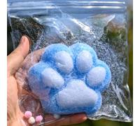 Handmade Big Cat Paw Silicone Squeeze Toys, 12.5cm/4.92inch Big Cat Paw Squeeze Toys, Cat Paw Sensory Toys for Stress Relief and Relieving Anxiety, Family Sensory Toys Gifts for Kids Adults (blue)