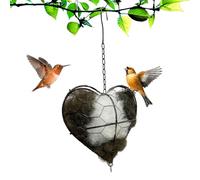 Handmade Bird Nest - Refillable Material Holder, Natural Nesting Box with Reusable Design, Garden Decor with Hanging Loop, Outdoor Accessory for Wildlife Support, Breeding Helper for Backyard Habitat