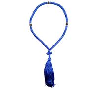 Handmade Blessed Christian Orthodox Greek Komboskoini Prayer Rope 100 knots Pendant blue -2