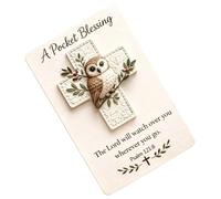 Handmade Blessing Cross - Pocket Bird Keepsake, 5.51 Inch Faith Inspiration Design, Religious Gift with Meaningful Symbol, Spiritual Decor with Durable Craft, Christian Pocket Cross for Travel Use