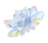 Handmade Blue Flower Shoes Glass Shoe Crystal for Buckle Elegant Decoration