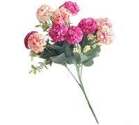 Handmade Blue Hydrangea for stem 30x15cm Silk Flower Arrangement(Rose Red)