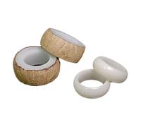 Handmade Bodhi Wood and Ceramic Rings Set for Couples, DIY Ring Making,Suitable for people with thinner fingers to wear