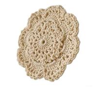 Handmade Bohemian Floral Coasters, Soft Cotton Crochet Placemats for | Crochet Table Protectors Absorbent Beverage Coasters Retro Restaurant Decor Heat Resistant Cup Pads