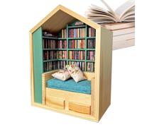 Handmade Bookroom Kit | Shake to Ease | Includes 200 Miniature Books and 2 Delicate Cushions | Perfect for Relaxing at Home, Unwinding in the Dorm, or Adding Charm to Your Decor