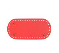 Handmade Bottom for Knitted Bags PU Leather Base Handmade Bag Bottom for Hook DIY Women Purse Handbag Knitting Crochet Bags Accessories Parts(Red,25x12cm)