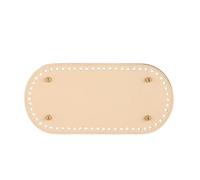 Handmade Bottom for Knitted Bags PU Leather Base Handmade Bag Bottom for Hook DIY Women Purse Handbag Knitting Crochet Bags Accessories Parts(Beige,22x10cm)