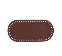 Handmade Bottom for Knitted Bags PU Leather Base Handmade Bag Bottom for Hook DIY Women Purse Handbag Knitting Crochet Bags Accessories Parts(Dark Brown,18x8cm)