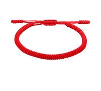 Handmade Bracelet - Buddhist Gift! Handmade Buddhist Braided Friendship Bracelet, Tibetan Adjustable Woven Rope Good Luck String Bracelet, Chinese Lucky Red String Bracelets for Teens, Women and Men