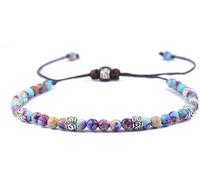 Handmade Bracelet Natural Jasper Druzy Turquoises Leather Boho Bracelets Jewelry Durability